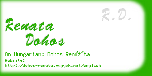 renata dohos business card